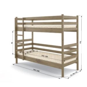 2-tier bed "Sonya" 900*2000 Right