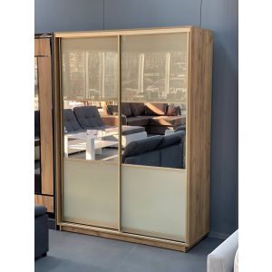 Cupboard 140/60/240 gold combi Lacobel