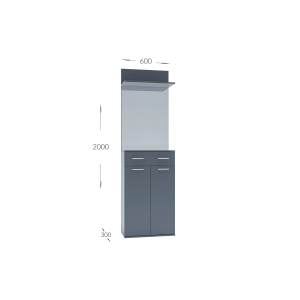 Module with mirror "Armario"