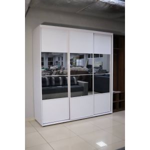 Wardrobe-compartment "Bavaria" white combi 200/60/220