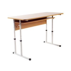 2-seater student table with a shelf (age group No. 4-6)