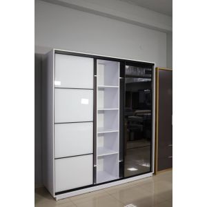 Sliding wardrobe 200/60/220 black matt