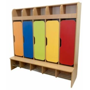 5-seater children's wardrobe with chrome pipes