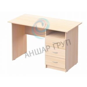 A desk with drawers on the right